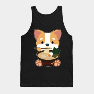 Anime Cute Dog Japanese Ramen Noodles Kawaii Gift graphic Tank Top